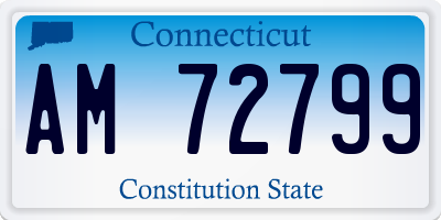 CT license plate AM72799