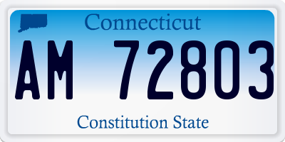 CT license plate AM72803