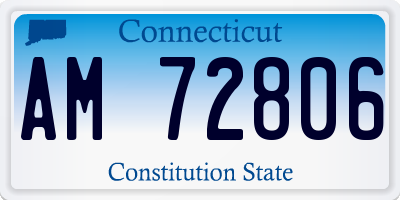 CT license plate AM72806