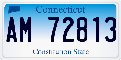 CT license plate AM72813