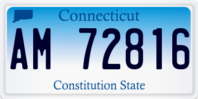 CT license plate AM72816