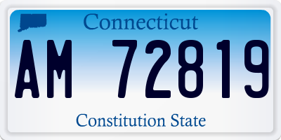 CT license plate AM72819