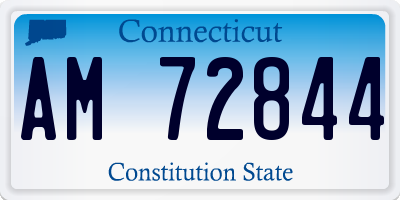CT license plate AM72844