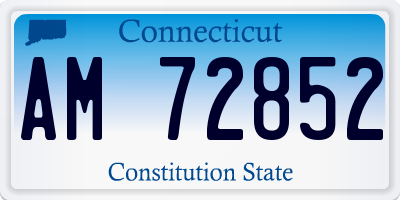CT license plate AM72852