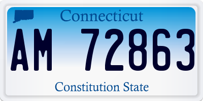 CT license plate AM72863