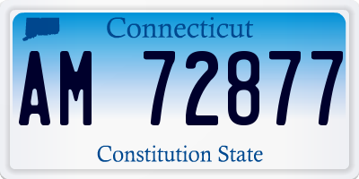 CT license plate AM72877