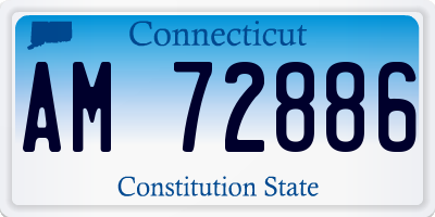 CT license plate AM72886