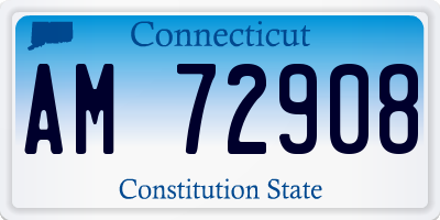 CT license plate AM72908