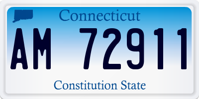 CT license plate AM72911