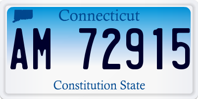 CT license plate AM72915