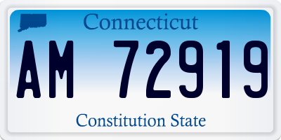 CT license plate AM72919