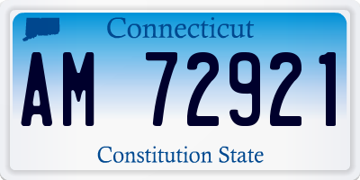 CT license plate AM72921
