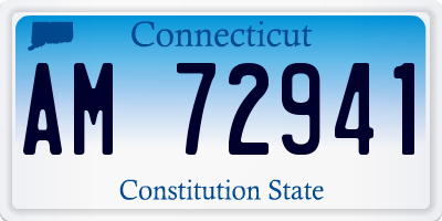 CT license plate AM72941