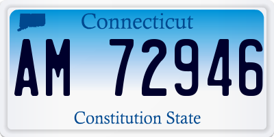 CT license plate AM72946