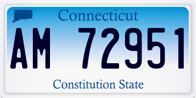 CT license plate AM72951
