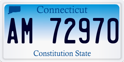 CT license plate AM72970