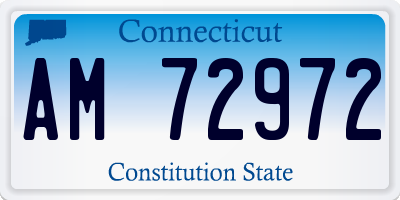 CT license plate AM72972