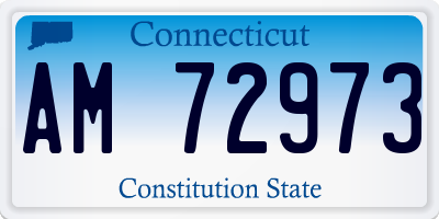 CT license plate AM72973