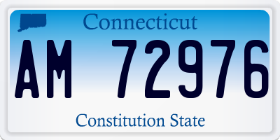 CT license plate AM72976