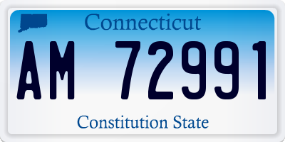 CT license plate AM72991
