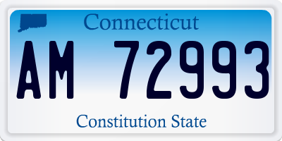 CT license plate AM72993