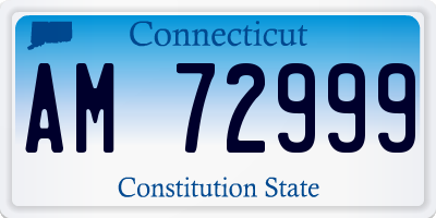 CT license plate AM72999