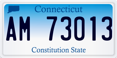 CT license plate AM73013