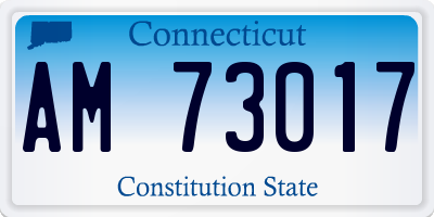 CT license plate AM73017