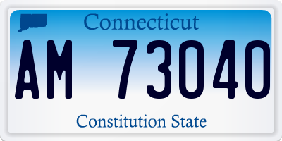 CT license plate AM73040