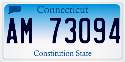 CT license plate AM73094