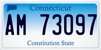 CT license plate AM73097