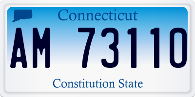 CT license plate AM73110