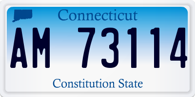 CT license plate AM73114