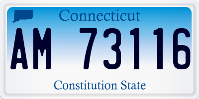 CT license plate AM73116