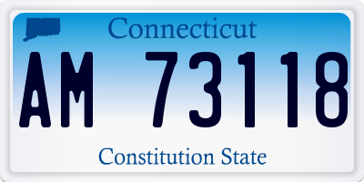 CT license plate AM73118