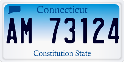 CT license plate AM73124