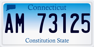 CT license plate AM73125