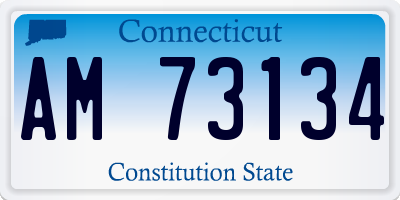 CT license plate AM73134