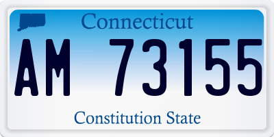 CT license plate AM73155