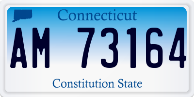 CT license plate AM73164