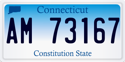 CT license plate AM73167