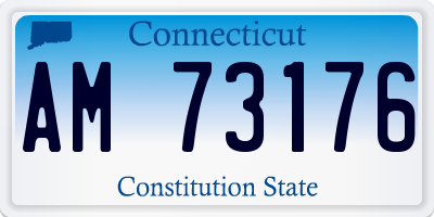 CT license plate AM73176