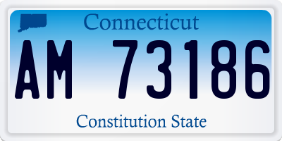 CT license plate AM73186
