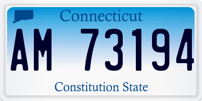 CT license plate AM73194