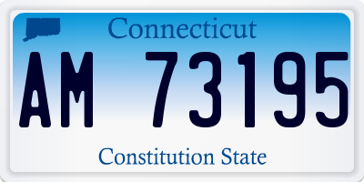 CT license plate AM73195