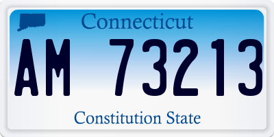 CT license plate AM73213