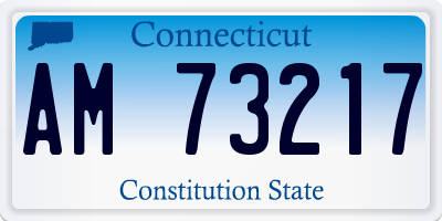 CT license plate AM73217