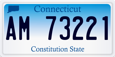 CT license plate AM73221