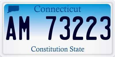 CT license plate AM73223