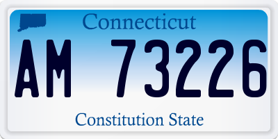 CT license plate AM73226